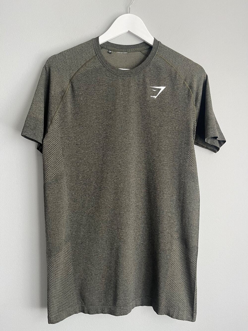 Gymshark Mens Seamless Performance Tee Olive S Athletic Sporty Gym Athleisure